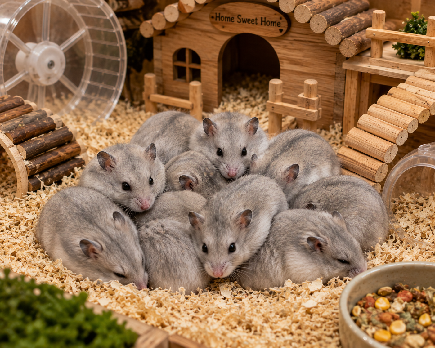 Variasi Langka Silver Grey dan Dark Grey pada Hamster Syrian