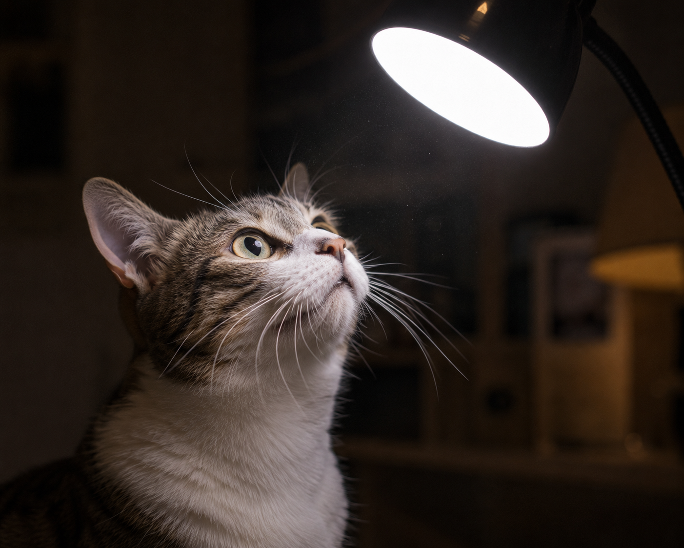 Mengapa Kucing Suka Menatap Lampu Sorot atau Cahaya Terang?