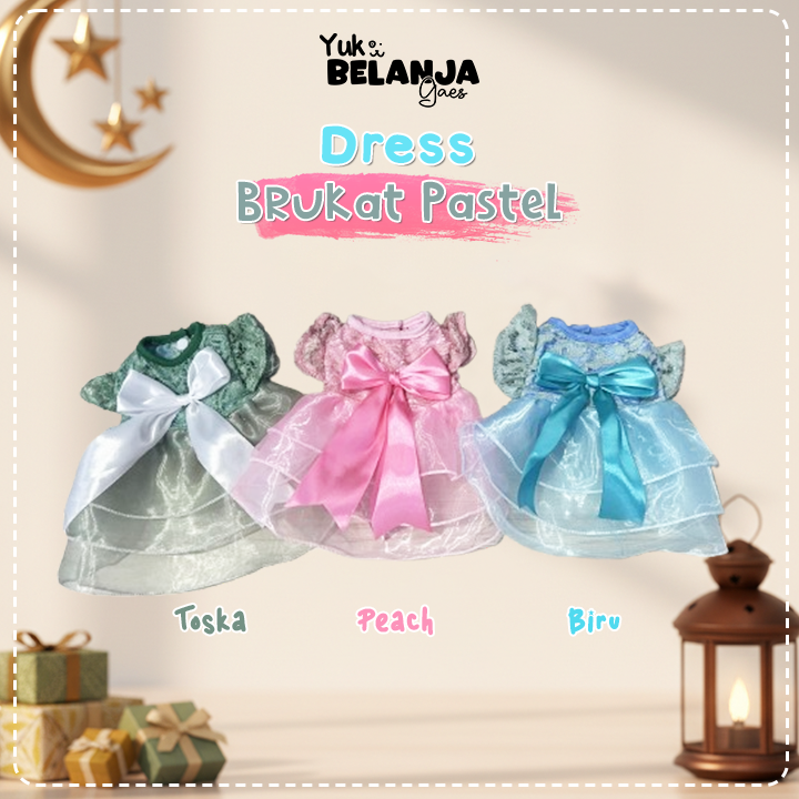 Baju Kucing Bahan Brukat Pastel Series / Baju Lebaran Idul Fitri / Baju Kucing Nyaman Terlaris!